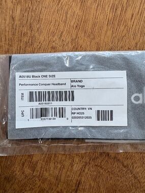 Alo yoga performance conquer headband black